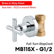 MCPRO G1/2" G3/4" SHOWER CONCEALED STOP ANGLE VALVE CONTROL STOPCOCK SS15F/SS15X/MB115X/MB120X/MB115
