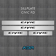 Sillplate Honda Civic Fd Fd1 Fd2 Fd2R Mugen Rr Type R Restock