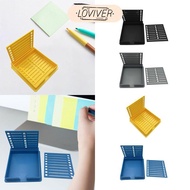 [Loviver] Sticky Note Holder with Template, Note Dispenser, Portable Sturdy Sticky Note Storage Box,