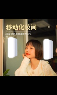 二個裝免燈缐免打孔LED鏡前燈化妝燈補光浴室衛生間充電式梳妝台燈鏡櫃鏡子洗漱廁所
