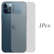 Carbon Fiber Matte Back Film For iPhone 14 13 12 11 Pro Max Mini Plus Transparent Scratch Resistant Stickers For iPhone 6 6s 7 8 Plus SE 2020 2022 X Xs XR Max