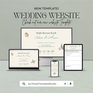 Editable Wedding Website Template Canva | Soft Floral Design | RSVP Link | Instant Download