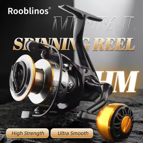 Rooblinos HE Spinning Reels Ultralight Metal 5.2:1 Gear Ratio 1000-7000 Saltwater Or Freshwater Big 