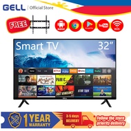 GELL 32inch smart tv 43 inches sale 50 inch smart tv Android tv plus Multiple ports free wall bracket