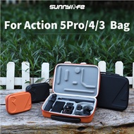 for Action 5Pro/4/3 Standard Bag, All-around bag N7MC Shockproof Storage Case Waterproof Carrying Ba
