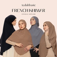 Teduh French Khimar - Umrah Hijab / Umrah Khimar / Crinkle Airflow Khimar Veil / Strap Khimar Hijab