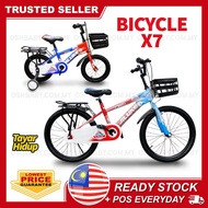 14/16/20inch Tayar Hidup BICYCLE X7 4Roda 2Seats Basikal Budak / Dewasa Basket Bakul Simpanan