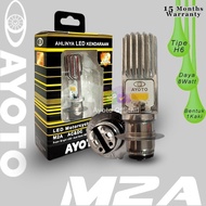 R&amp;D&amp;Y Lampu Depan AYOTO H6 M2A 2led AC DC Sinar Kuning 16W TYTO !!