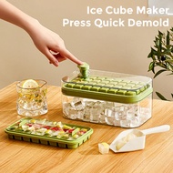 64 Grid Ice Cube Mold With Container Box Ice Cube Maker Storage Ice Cube Container Ice Shovel Ice Tray Box