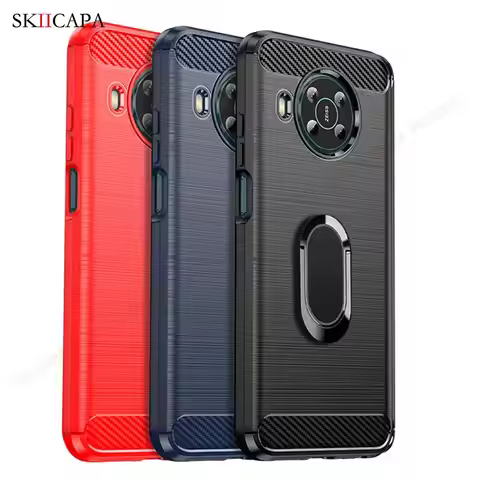 For Nokia X100 5G Brushed Carbon Fiber Silicone Shockproof Case For Nokia XR20 X10 X20 G50 G10 G20 8