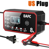 Quick Charge Car Battery Charger 12V 8A Automatic Smart Battery Charger LCD Display for Lead Acid Ag