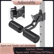 Squat Rack Nordic Curl Attachment Adjustable Sit-up Bulgarian Split Squat Leg Wheel Puller