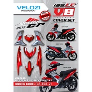 VELOZI RACING BODY COVERSET LC135 V8 YAMAHA LC V8 FI EXCITER GP 2015 RED SILVER RM7 S3 ECT2 COLOUR P