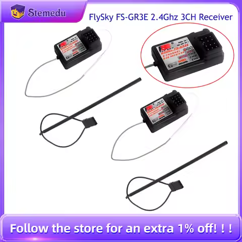 Flysky FS-GR3E AFHDS 2.4G 3CH 3 Channel Receiver for RC Car Boat FS-GT2 FS-GT2B FS-GT3B FS-GT3C FZ-I