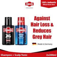 Alpecin Grey Attack Kit - Caffeine & Colour Shampoo 200ml + Hair Tonic 200ml for Gradually darker an