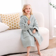 Water Absorbent Boy Girl Robes Flannel Pajamas Sleepwear Casual Home Wear New Kids Hooded Robe Bathr