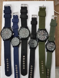 Jam Tangan Couple Strap Kanvas Nylon