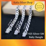 Original 925 Silver SM Baby Bracelet Bangle For Kids Budak | Gelang Tangan SM Bangle Perak 925 | Ready Stock