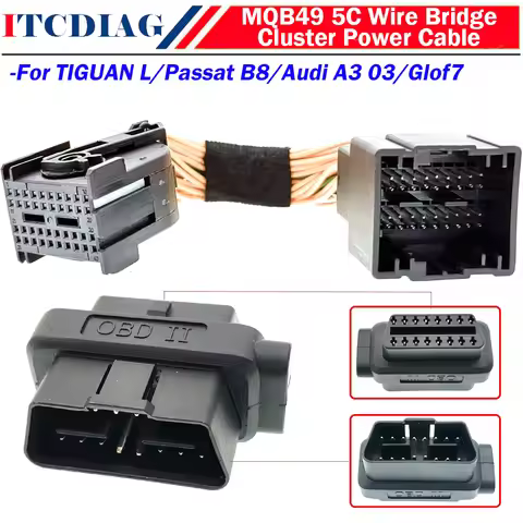 MQB49 5C Cable MQB 49 Smart Key All Key Lost With 1-16Pin OBD2 Adapter For Newer Car for TIGUAN L/ P