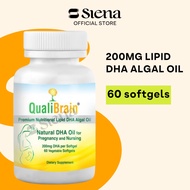 QualiBrain Natural DHA Oil for Pregnancy & Nursing 60 Vege Softgels | Pre & Post Natal