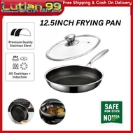Stainless Steel Honeycomb 32cm Cooking Hot Pot Wok Pan Induction