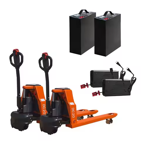 2SETS/3SETS 4400LBS Fully Electric Pallet Truck 48V Lithium Battery 48" x 27" USA STOCK