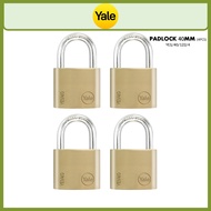 YALE Padlock 40mm Solid Brass Body YE1/40/122/4 Spring Shackle 4pcs