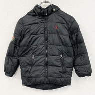 POLO RALPH LAUREN 羽絨服，刺繡標誌，黑色，120 碼，古著。