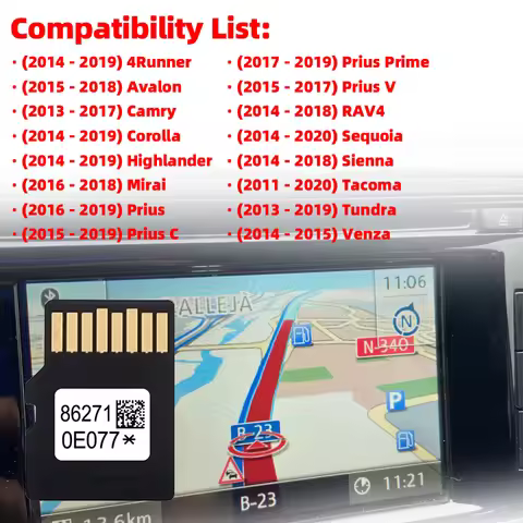 Latest Update OEM 86271-0E077 Accessories for Toyota Prius 4Runner 2025 Navigation SD Card