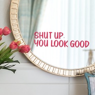 Wall stickers Shut up Wall stickers Toilet room mirror decoration wall stickers Self-adhesive wall s