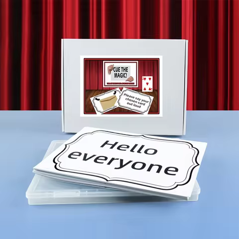 Cue The Magic By Angelo Carbone Stage Close Up Card Magic Trick Set Interactive Comedy Card Routine