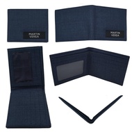 [Mall AKJS44] Martin Versa Men's Wallet WL13 Canvas Folding Slot Synthetic Leather Men's Wallet - Bl