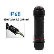 3-Core IP68 Waterproof Connector Aquarium IP68 Waterproof, Moisture-Proof Outdoor LED Wire 2-Way Con