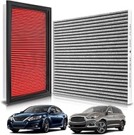 AUTOKAY 16546-V0100 27277-3JC1C Engine Cabin Air Filter Fit for Nissan Altima 2013-2018 Maxima 2016-