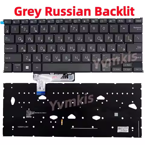 Russian/US Backlit Keyboard for ASUS Zenbook UX5304 UX5304M UX5304MA UX5304U UX5304UA UX5304V UX5304