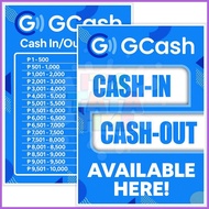 ❁ ♝ ▼ GCash Cash-in Cash-out Rates Signage