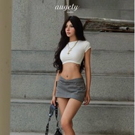 Low-waist short skirt with belt Augety Studio kk Skirt