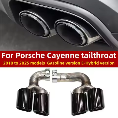 For Porsche Cayenne 9Y0 tailpipe, 2018 to 2024 model E-Hybrid version Stainless steel exhau muffler 