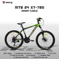 Sepeda Gunung MTB 24 TREX XT 788 21 Speed New Design 2020 Terlaris