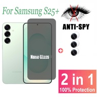 2 in 1 Film Samsung S25 Anti-spy Screen Protector for Samsung Galaxy S25 Plus S24 S23 S22 S21 Ultra 