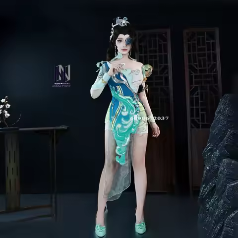 Top Game Naraka: Bladepoint Cosplay Chuyun Jiuge: Lady of The Xiang River Costume Anime Valda Cui Ro