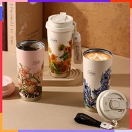 500ml Flower Thermos Bottle Thermal Mug Stainless Steel Insulated Coffee Tumbler Botol Air Tahan Sej