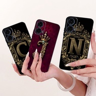 For Motorola Moto G24 Power Case Fashion A Z Initial Letters Soft Silicone Cover For Motorola Moto G