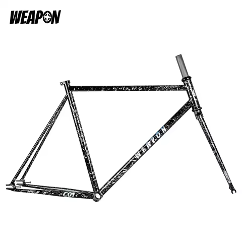 C01 Fixed Gear Frameset Fixie Bike Frameset Chromoly Steel Frame Vintage Fork Single Speed Track Bik