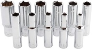Yakamoz 11PCS 1/4’’ Drive Deep Socket Set - 6 Point Metric Socket Set Long Socket for Ratchet Wrench