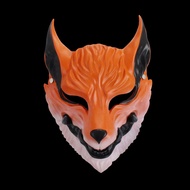 Japanese Kyuubi Kitsune Nine Tail Fox Mask Bijuu Cosplay Halloween Party Costume Props Resin