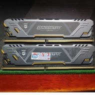2 x 8GB = 16GB Ram PC Crucial Ballistix Sport AT 8GB (1x8GB) DDR4 Bus 2666 BLS8G4D26BFSTK - 99% New 