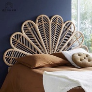 Creative ins Princess Bed Screen Petal Rattan Woven Headboard Hotel and Homestay Headboard Rattan Be
