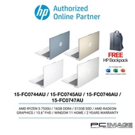 HP LAPTOP 15-FC0744AU/15-FC0745AU/15-FC0746AU/15-FC0747AU (R5-7530U/16GB DDR4/512GB/AMD RADEON/15.6"