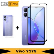 LAYAR Package 2in1 Tempered Glass Screen Vivo Y17S And Garskin Full Cover